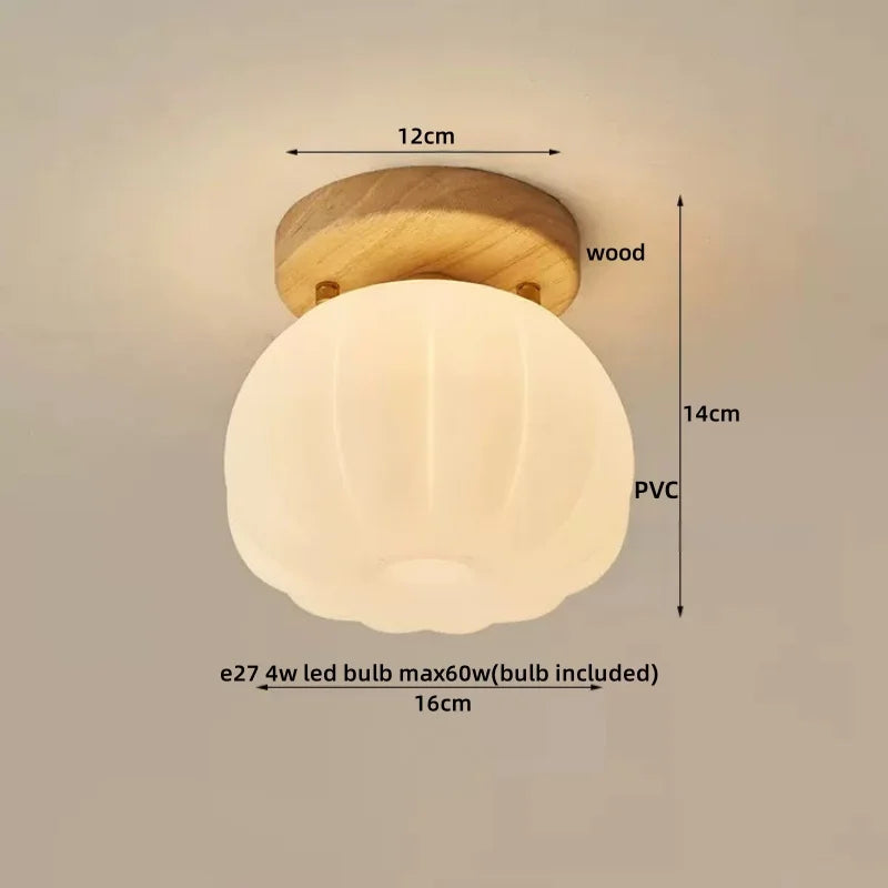 IWHD Walnut Copper LED Ceiling Lights Decoration Aisle Corridor Living Room Light Home Lighting Modern Ceiling lamp Luminaria