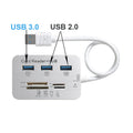 Quality USB 3.0 HUB Card Reader Combo Micro SD TF Memory Card Reader USB Disk PC Mouse Adapter Phone Tablet Charging Extend Dock