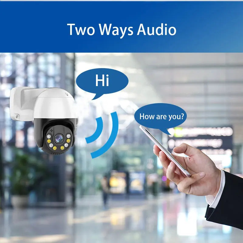 4 Channel 3MP/5MP Dome IP Camera Set with Two-Way Audio Rotating CCTV System, Waterproof 4K POE NVR Kit