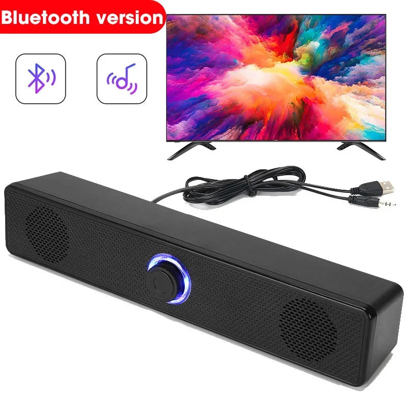 New 350T Soundbar TV Portable Bluetooth-compatible Speaker Sound Bar Wireless Column Home Theater Sound System RCA AUX for TV PC