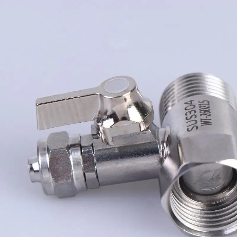 RO Water Feed Adapter with Shut-Off Valve – 1/2 in to 1/4 in or 3/8 in