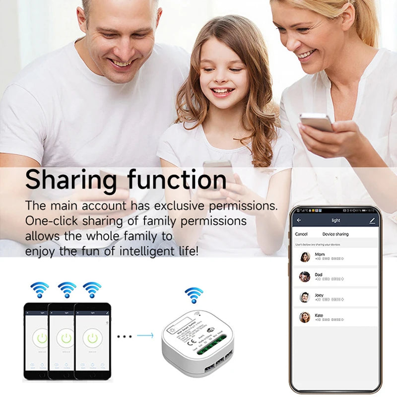 Outdoor Waterproof Smart Light Switch 1/2/3 Gang Tuya WiFi Self Powered No Battery Required with App & Voice Remote Control