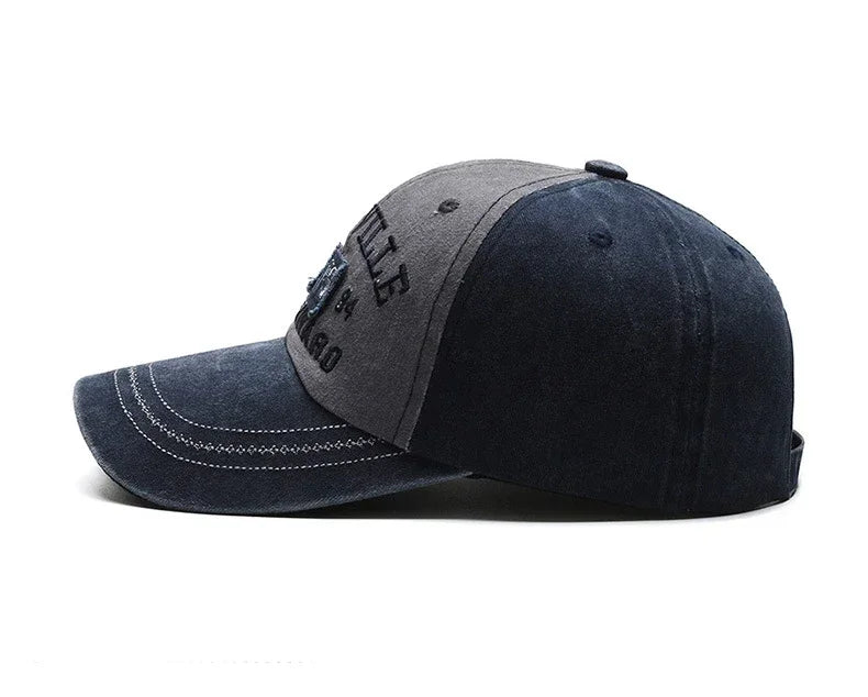Men's Baseball Cap Casual Wash Embroidered Cap Curved Brim Bowler Sun Hat Official Website Sport Hip Hop Fitted Hats Men Women
