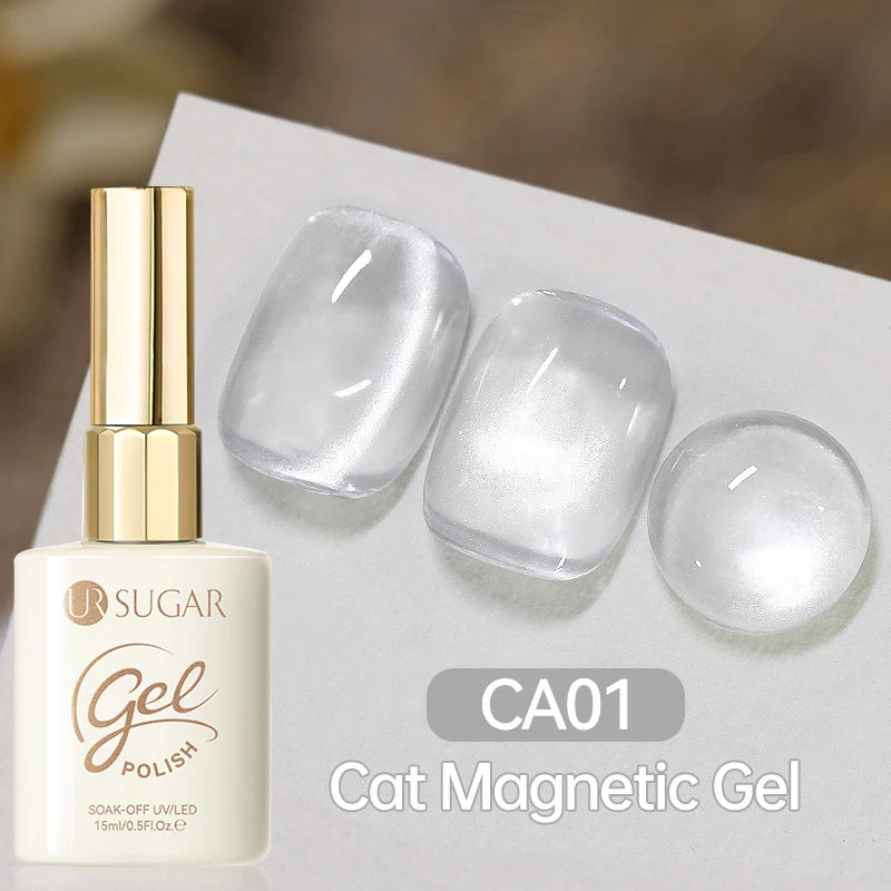 UR SUGAR 15ml Cat Magnetic Gel Jelly Glass Full Coverage Varnis Magnetic Gel Soak Off UV LED Gel Autumn Winter Xmas Manicure