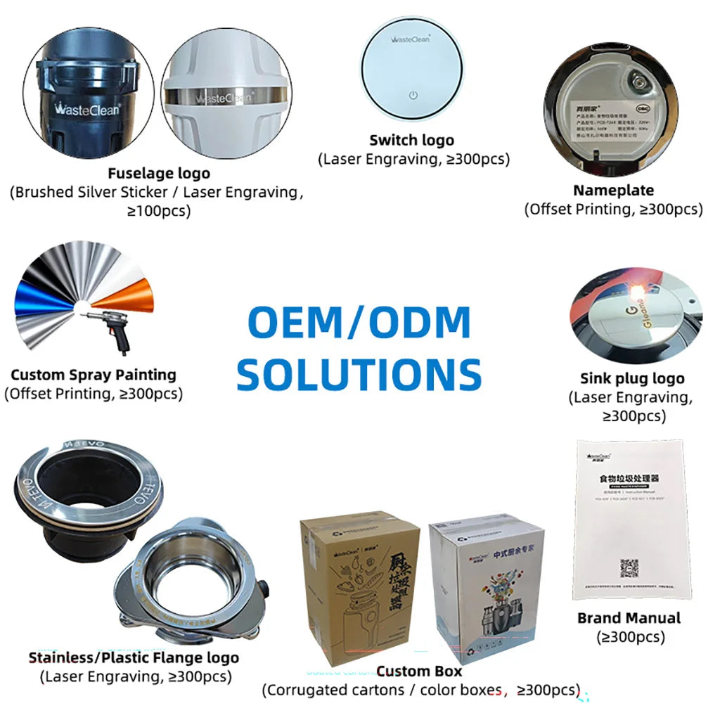 0.5HP 370W Food Waste Disposer Standard Sample CE CB 220-240V Fast Dispatch Source Factory OEM Source Distributor Test
