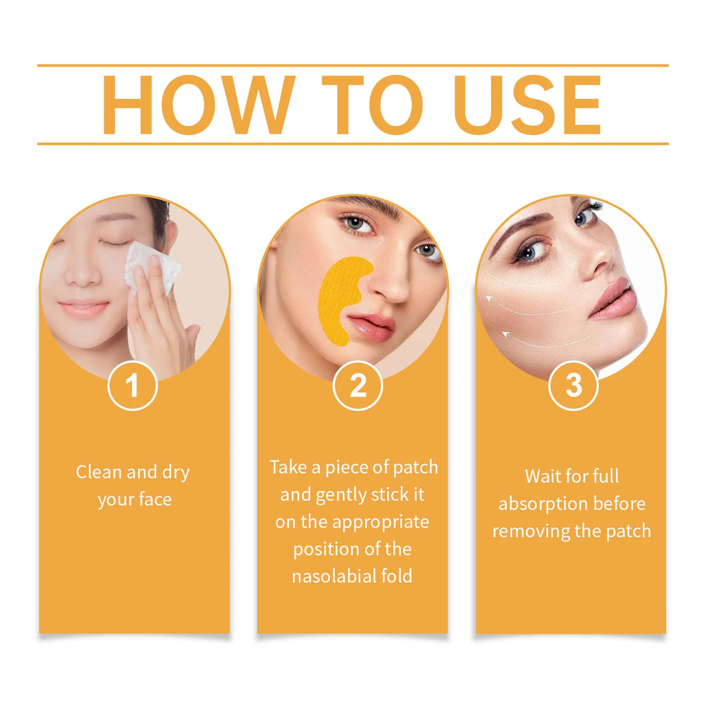 Wrinkle Removal Patch Hyaluronic Nasolabial Folds Face Lifting Sticker Firming Forehead Fine Lines Gel Anti-Aging Collagen Mask