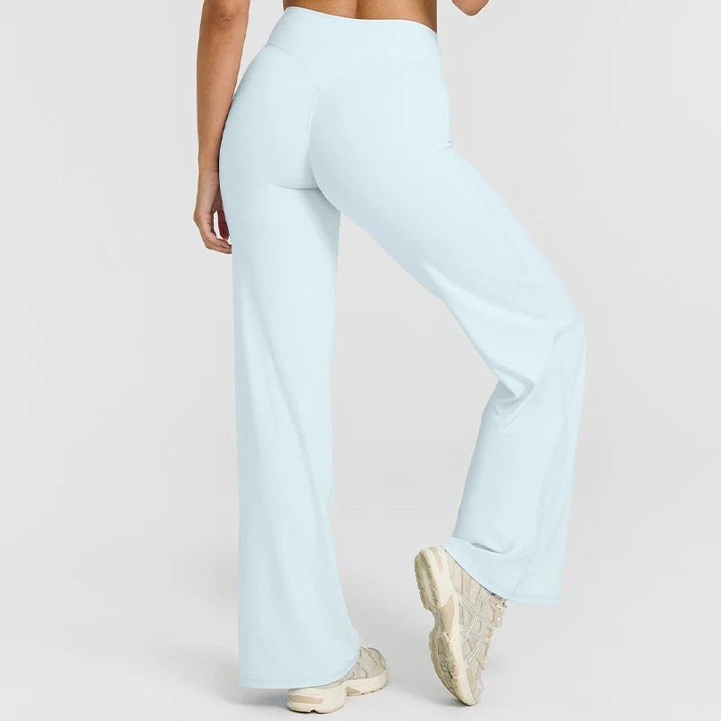 GYM Naked Feel Pilates Running Sport Trousers Straight-Leg Pants Ultra Soft Butter Fabric Women's Mid-Waist Yoga Pants