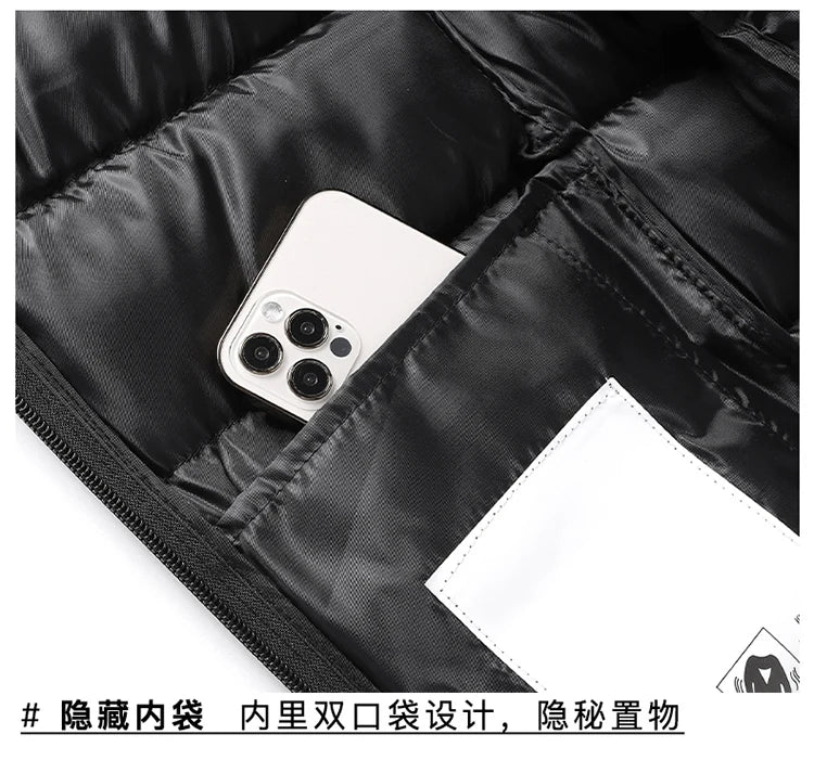 Male Stand Up Collar Vest Men Fashionable and Casual Waistcoats Thick New Vest for Autumn and Winter Men Cool and Warm Clothes