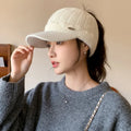1pc Women's Solid Color Knitted Baseball Cap with Baseball Cap, Knitted Cap for Cold Weather,Suitable for Daily Use Winter Fall
