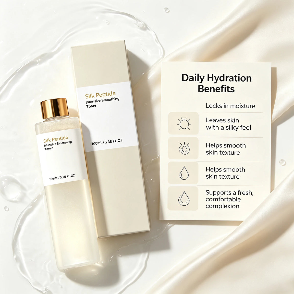 Refreshing Facial Toner Daily Hydrating Moisturizing Smoothing Lightweight Non Sticky Fast Absorbing Gentle Skin Care
