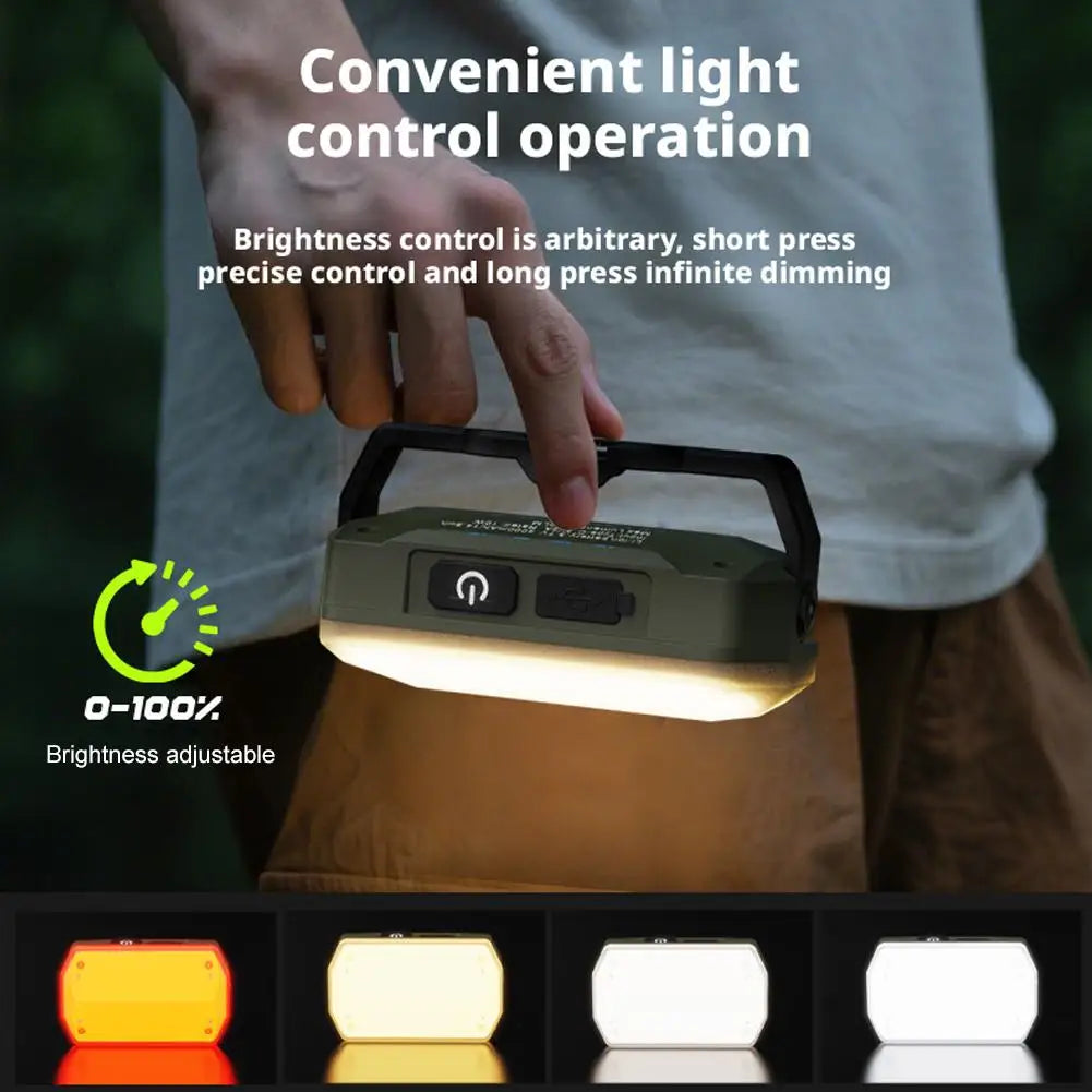Camping Lights LED Rechargeable Magnetic Spotlight Adjustable Bright Camping Flashlight For Hiking Fishing Tent Outdoor Power