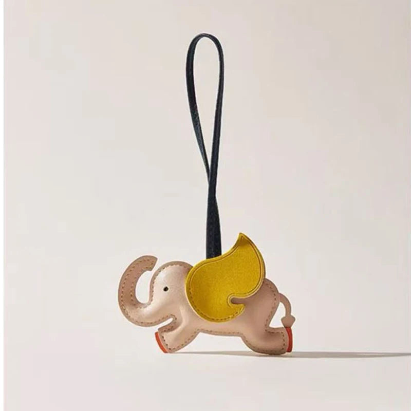 Cute and Playful Leather Dumbo Bag Pendant Bag Charm Bag Accessories School Bag Backpack Charm