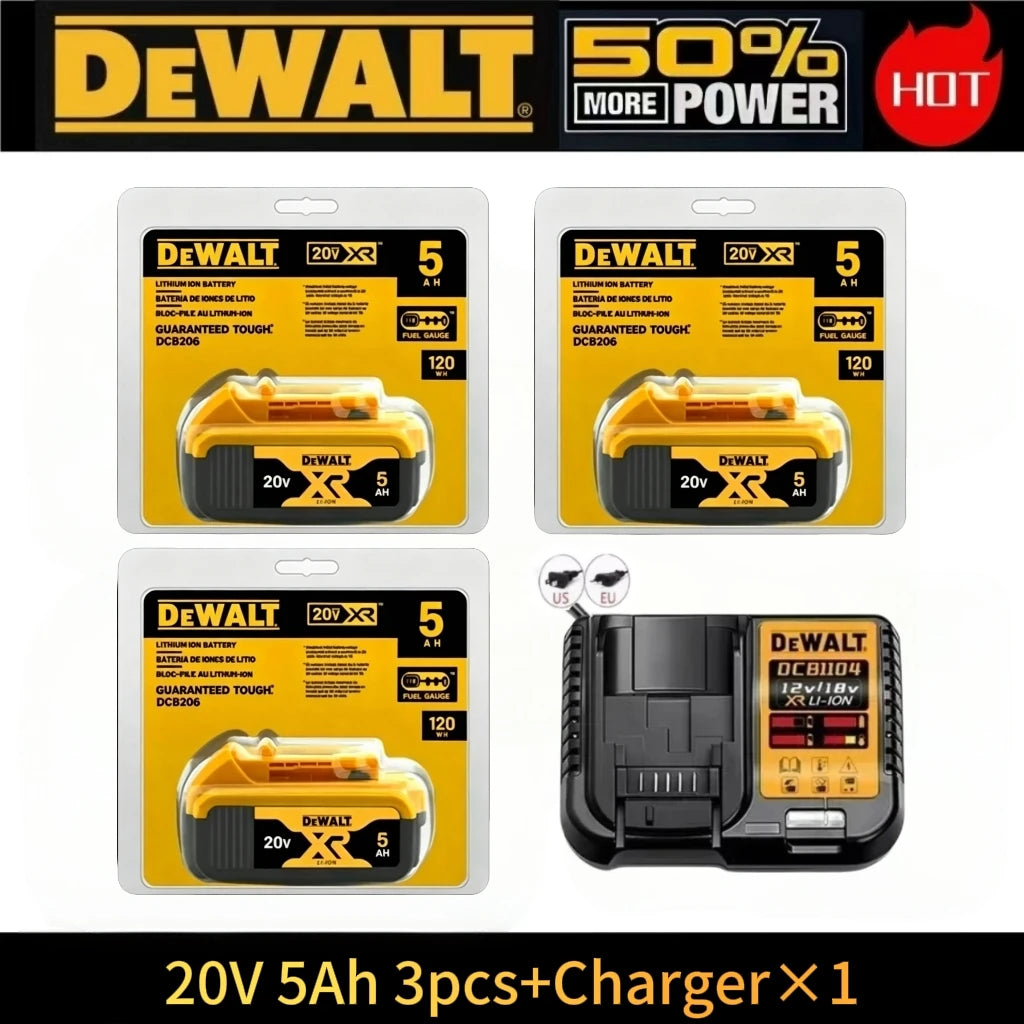 Original DeWalt 6.0Ah/5.0Ah 20V Battery Replaceable DCB184 DCB200 DCF892 DCF845 DCF850 DCF911 DCD800 DCD805 Tools Battery