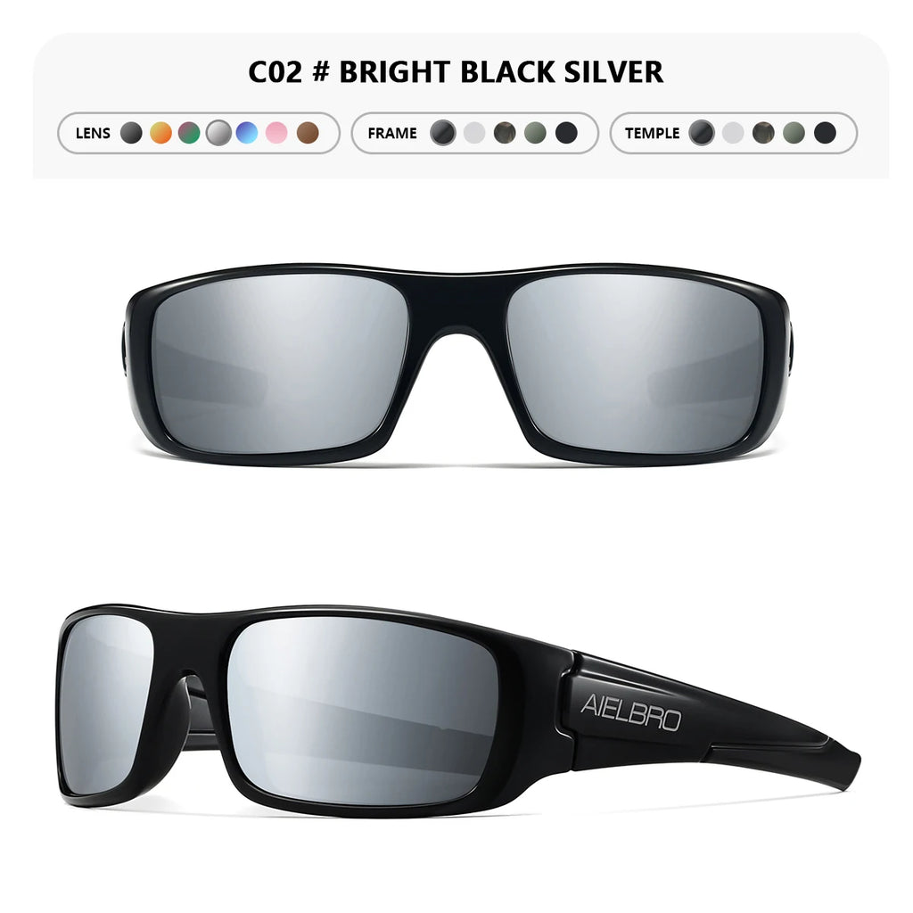 4PCS Sun Glasses – Unisex Square Frames with UV400 Lens, Perfect for Driving, Golf, Fishing All-Weather Outdoor Activities