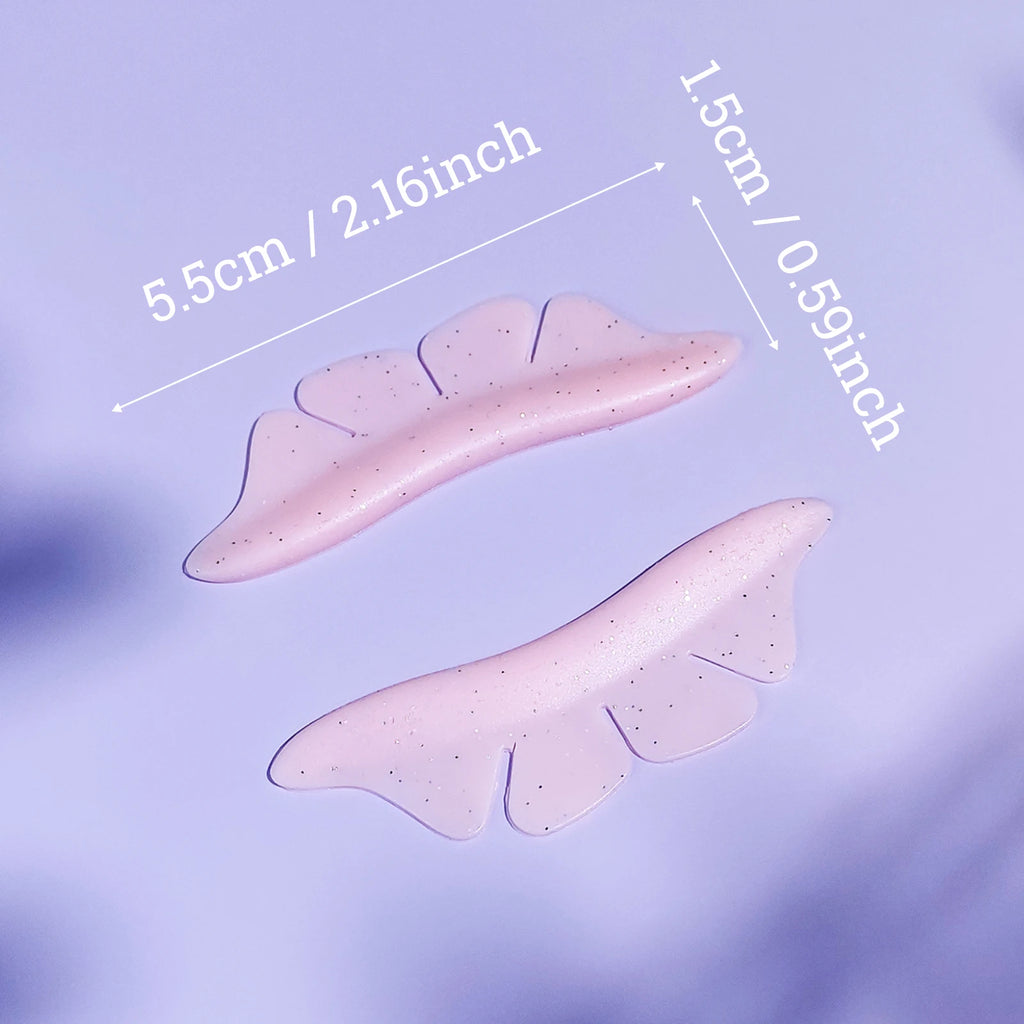 Libeauty 1 Pair Silicone Glitter Butterfly Lash Lift Shield Eyelash Perm Pads Lash Lifting 3D Eyelash Curler Accessories Tool