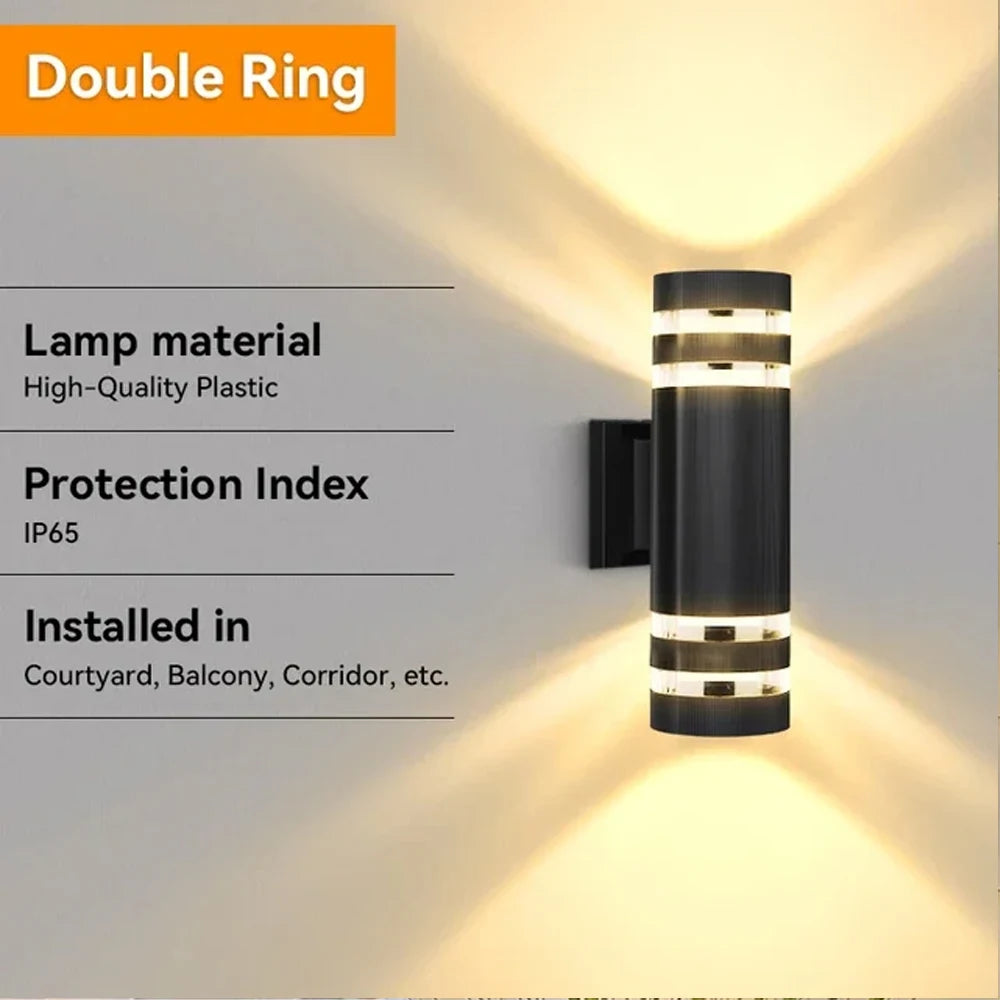 2025 NEW Wall Light Outdoor Waterproof LED E27 Bulb External Facade Decor Stairs Lights Entrance Fixture Home Decorative Wall
