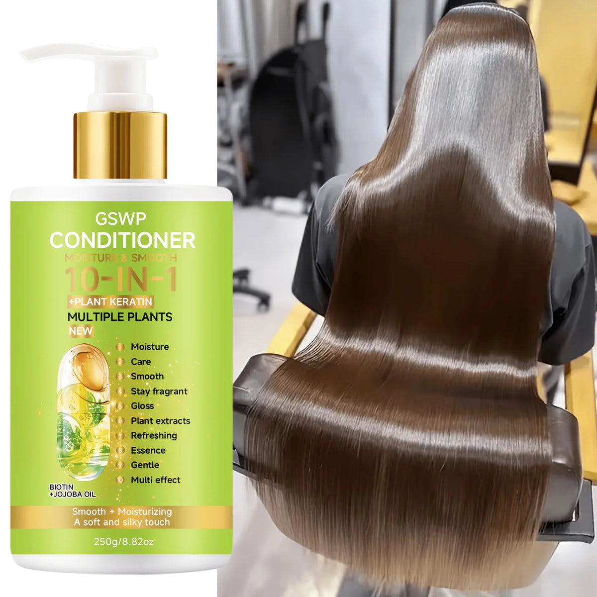 GSWP 10-in-1 Conditioner Strengthens and Protects Dry and Damaged Hair, Deeply Moisturizes and Smooths Dry.250g/500g