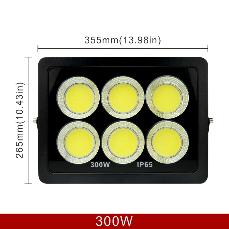 COB Flood Light 300W 200W 100W 50W Outdoor Lighting LED Floodlight 220V Spotlight IP65 Modern Waterproof Outdoor Led Garden Lamp