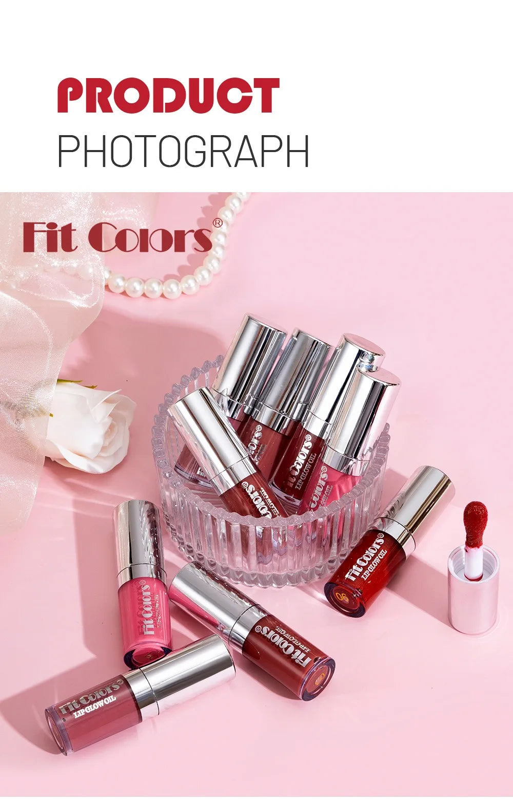 Moisturizing Mirror Effect Lip Gloss Lip Glaze 6 Colors Refreshing Non-Greasy Glossy Long-Lasting Liquid Lipstick Makeup