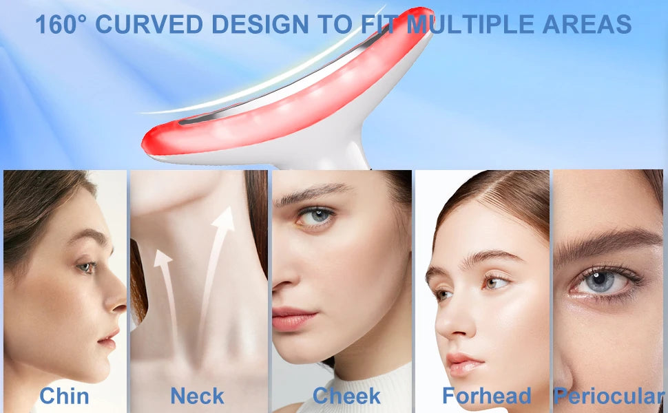 7 Colors Anti Wrinkle Facial Massager Neck Face Beauty Device Skin Tighten Facial Lift Device Reduce Double Chin Skin Care Tool