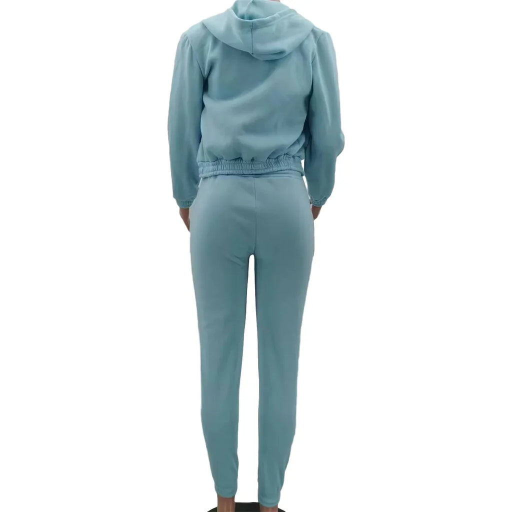 Waterarea Basic Active Women's Tracksuit Hooded Track Jacket +vest and Jogger Pants Suit Matching Three 3 Piece Set SportOutfits