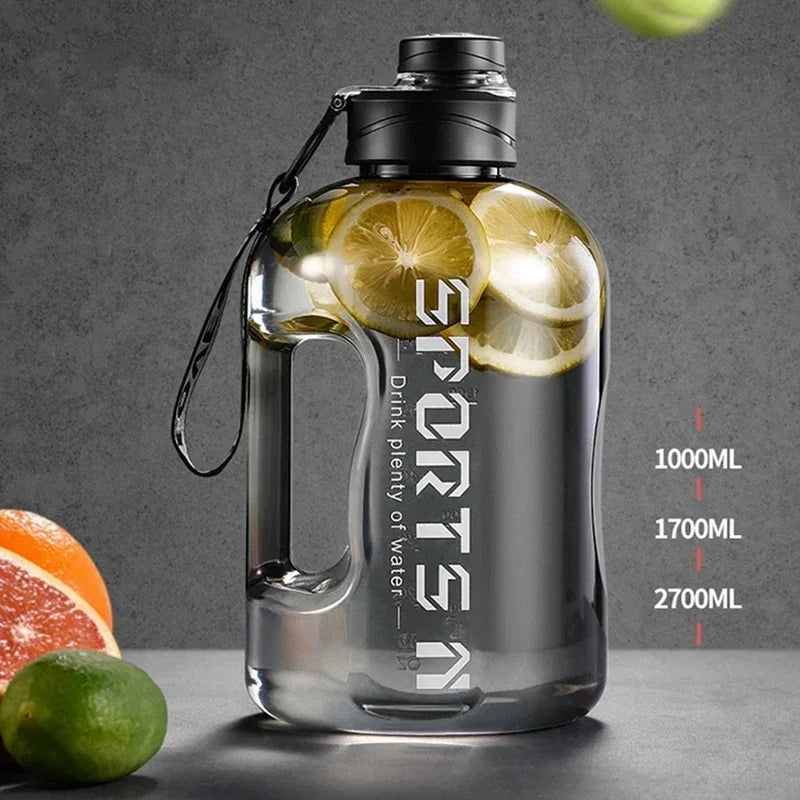 1.7L/2.7L Portable Large Capacity Water Bottle Sports Water Bottle Gym Cycling Cup For Fitness Camping Men Water Kettle