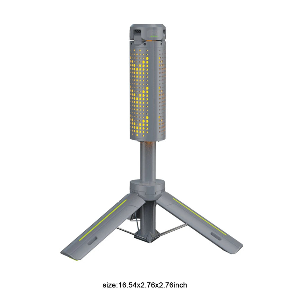 Camping Lantern Foldable Telescopic 720° Rotating 1000LM LED Flame Atmosphere 8000mAh IP44 Waterproof Type-C Charging
