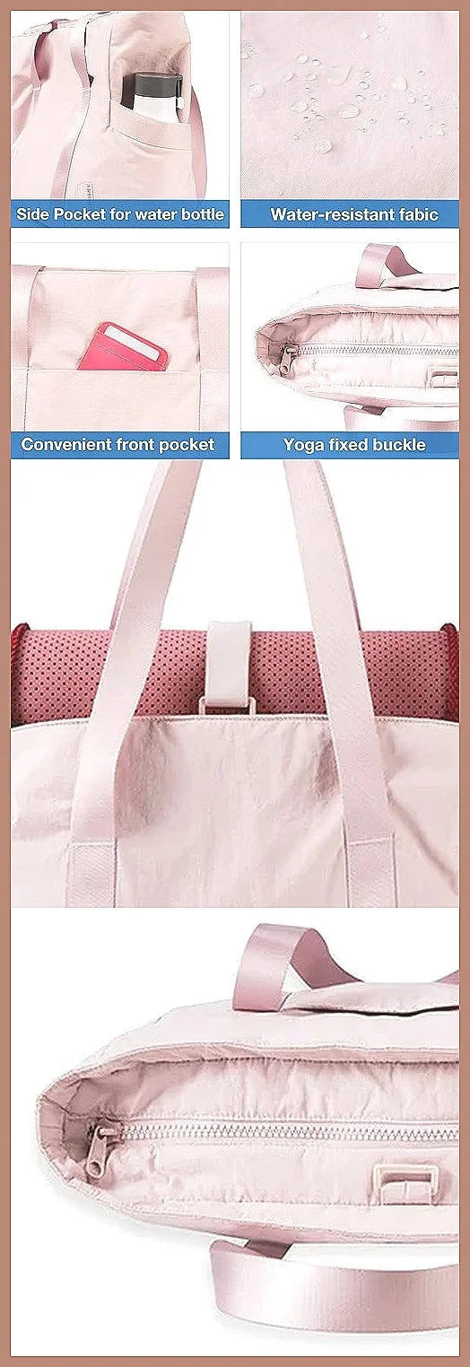 Large Capacity Tote Bag Multipurpose Work Laptop Organizer Gym Yoga Travel Shoulder Bag Waterproof Nylon Business