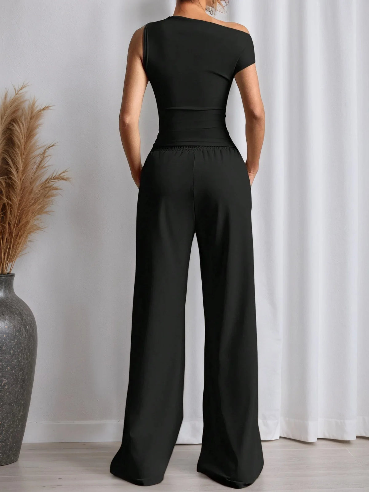 Summer Women Solid Sleeveless Vest Long Pants Fashion Set Sexy Casual Two Piece