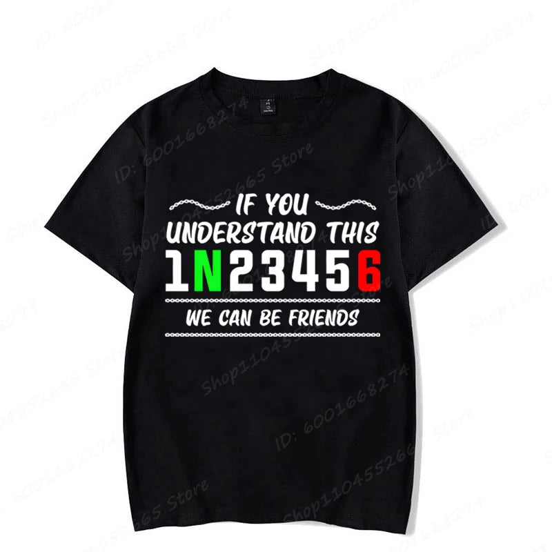 1N23456 Motorcycle Speed Graphic Print T-Shirts Summer Men's T Shirt Clothing Streetwear Short Sleeve Funny Motorcycle Shirts