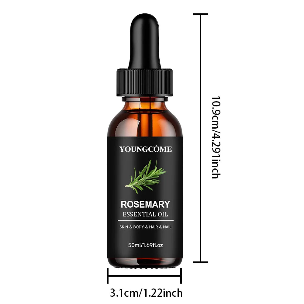 Rosemary Essential Oil Pure Natural Hair Growth Scalp Treatment Anti-Frizz Strengthening Nourish Shiny Healthy Hair Care Product