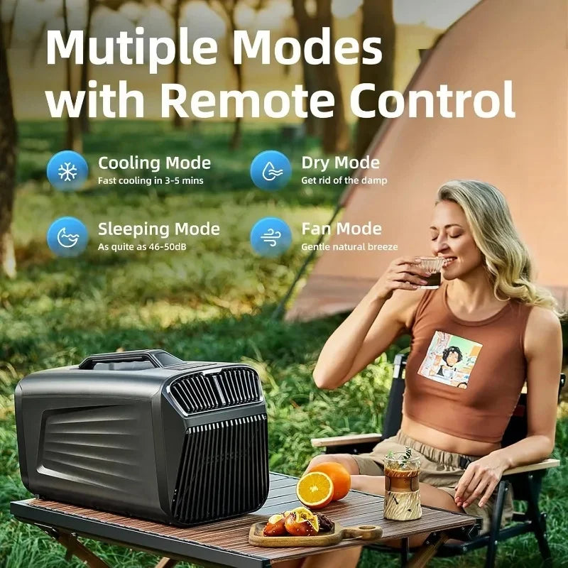 5200BTU Portable Tent Air Conditioner,500W Low-Power Quiet AC for Camping,RV,Truck,Garage & Pet Cooling Indoor & Outdoor Use