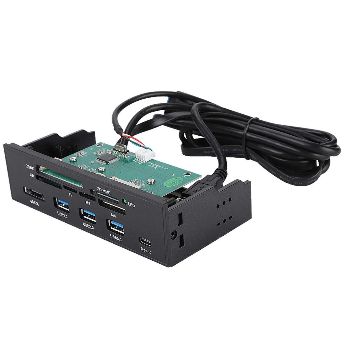 5.25inches Multifunction Internal Card Reader Dashboard PC Front Panel Card Reader Accessory Internal Card Reader PC Front Panel