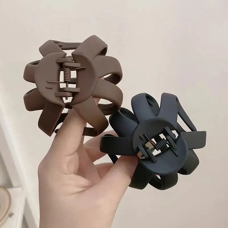 Elegant Solid Pumpkin Shape Plastic Hair Claw For Women Back Head Headband Hair Claw Clip Hairpin Fashion Hair Accessories