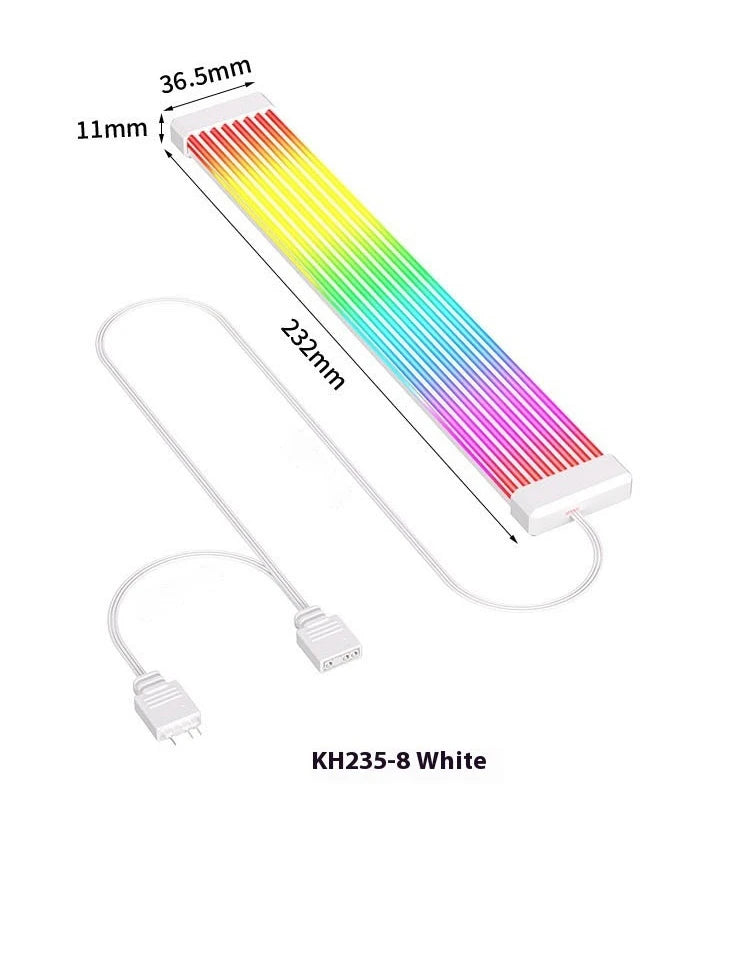 5V 3Pin ARGB Sync PC Cable 8/24PIN Motherboard Power Extension Cable Flexible LED Strip Light DIY Kit Video Card 8Pin 6PIN Cable