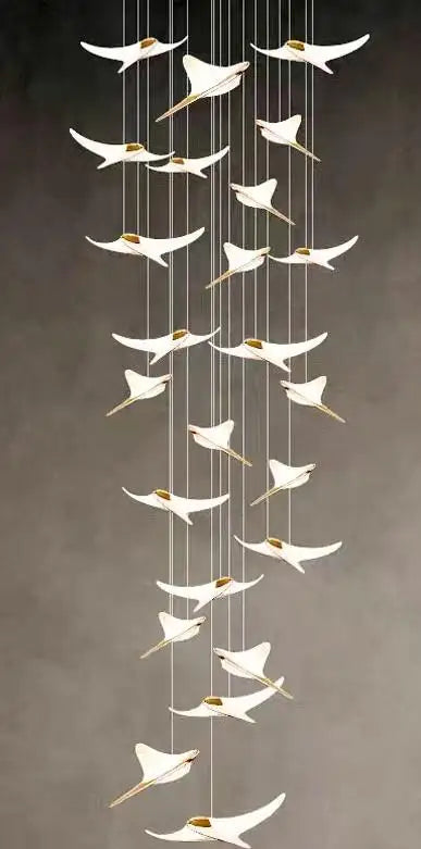 Modern Staircase Branch Chandelier New Luxury Home Hotel Iobby Decoration LED Indoor Lighting Customizable Chandelier