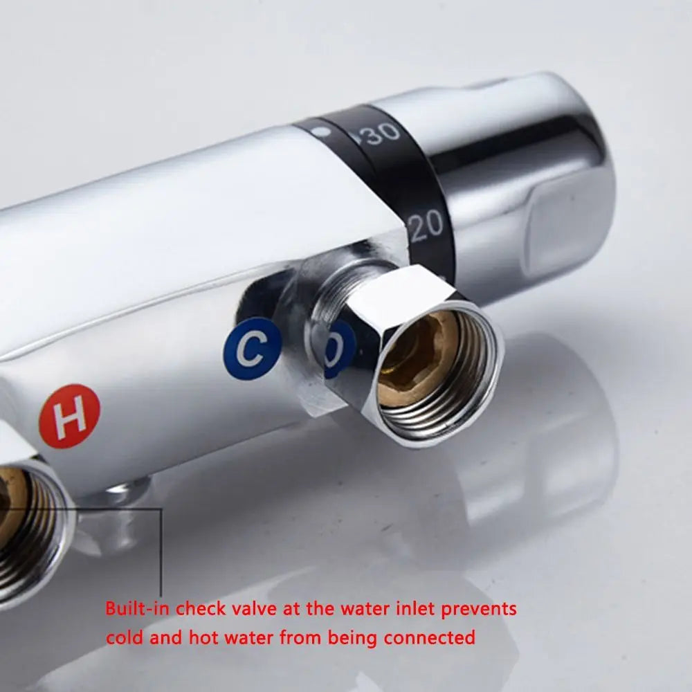 Exposed Bar Shower Mixer Valve Tap Bar Wall Mounted Chrome 1/2 Home Bathroom Modern Bathroom Accessories