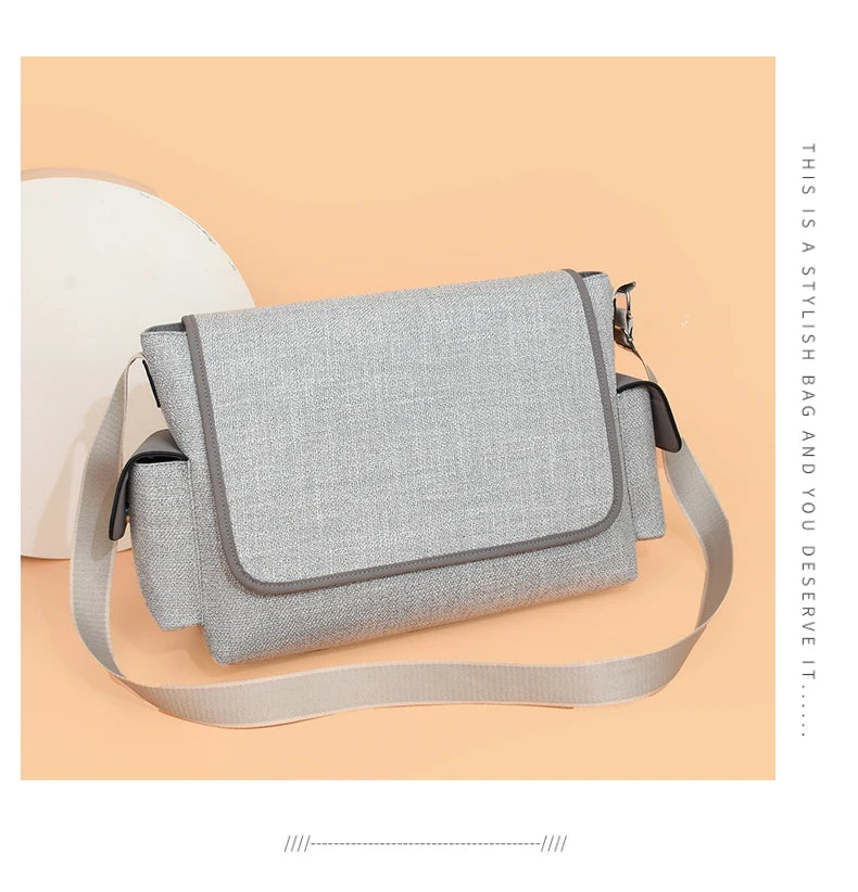 New Women's Large Capacity Canvas Shoulder Bag Casual Tote Handbag Trendy Messenger Bag for Everyday Use