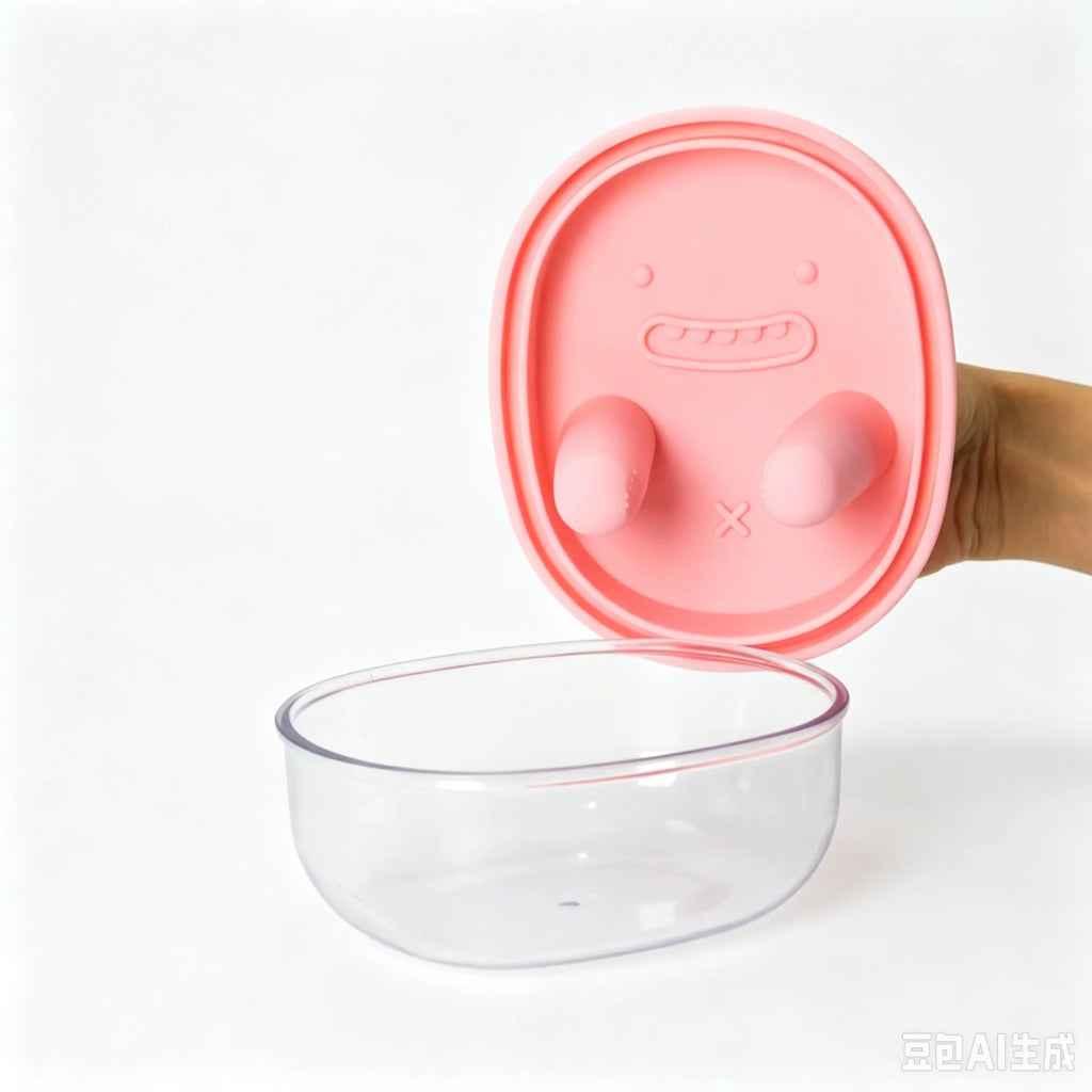 1PCS Creative Food Storage Container Lunch Box Anti-Dirty Bowl Keeps Hands Clean, Suitable for School, Office, and Picnics