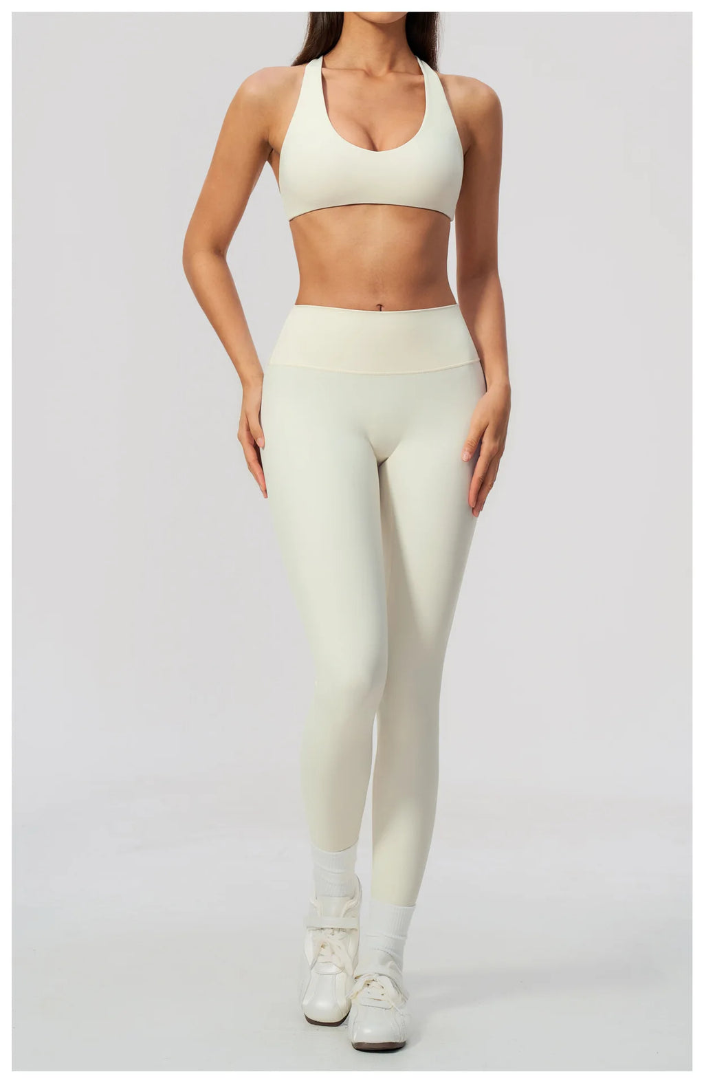 Women's High Waist Yoga Leggings Workout Pants Nylon Spandex Solid Gym Fitness Activewear