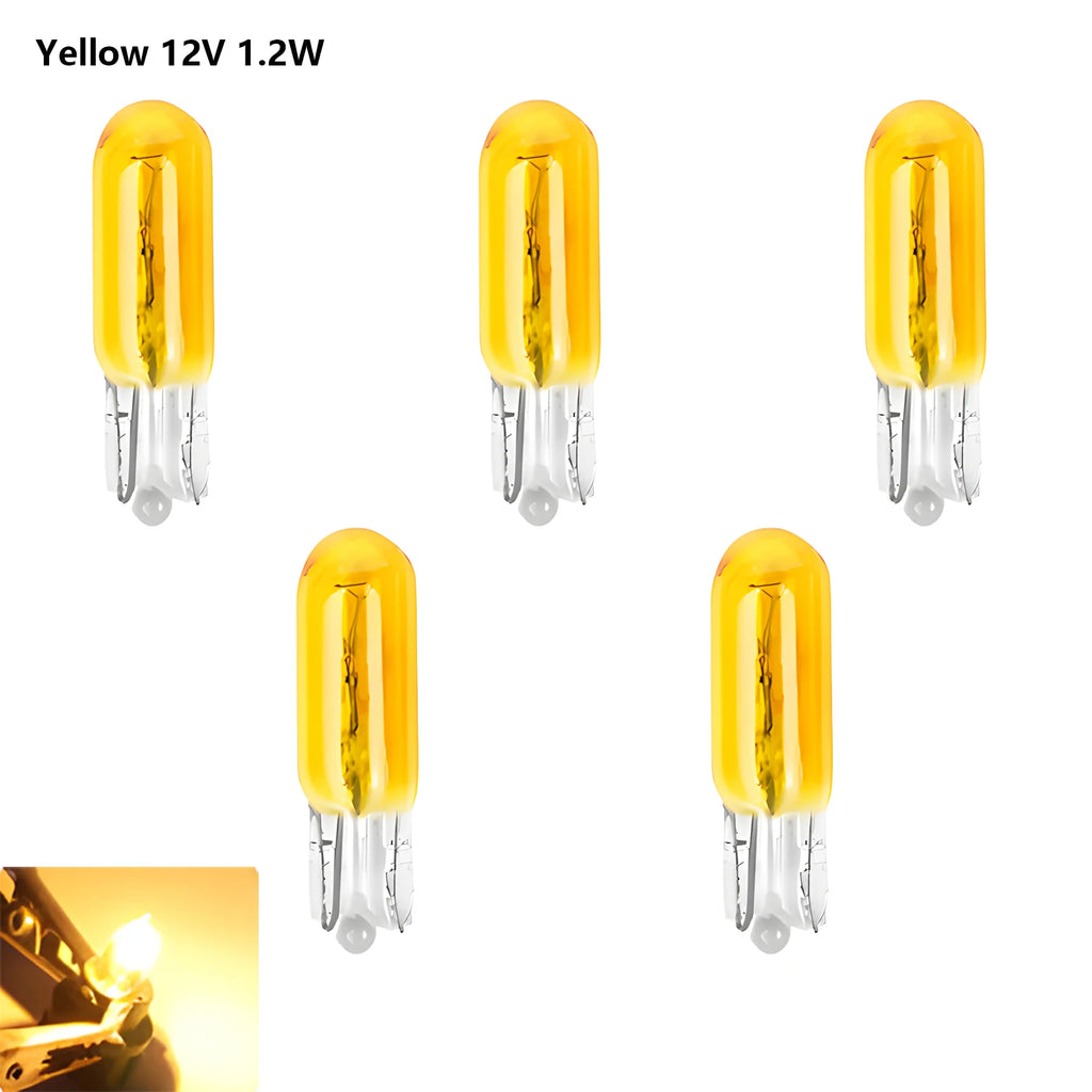 5Pcs T5 SMD LED Car Light Automobiles Light-Emitting Diode Instrument Gauge Dashboard Bulbs Auto Interior Indicator Lamp