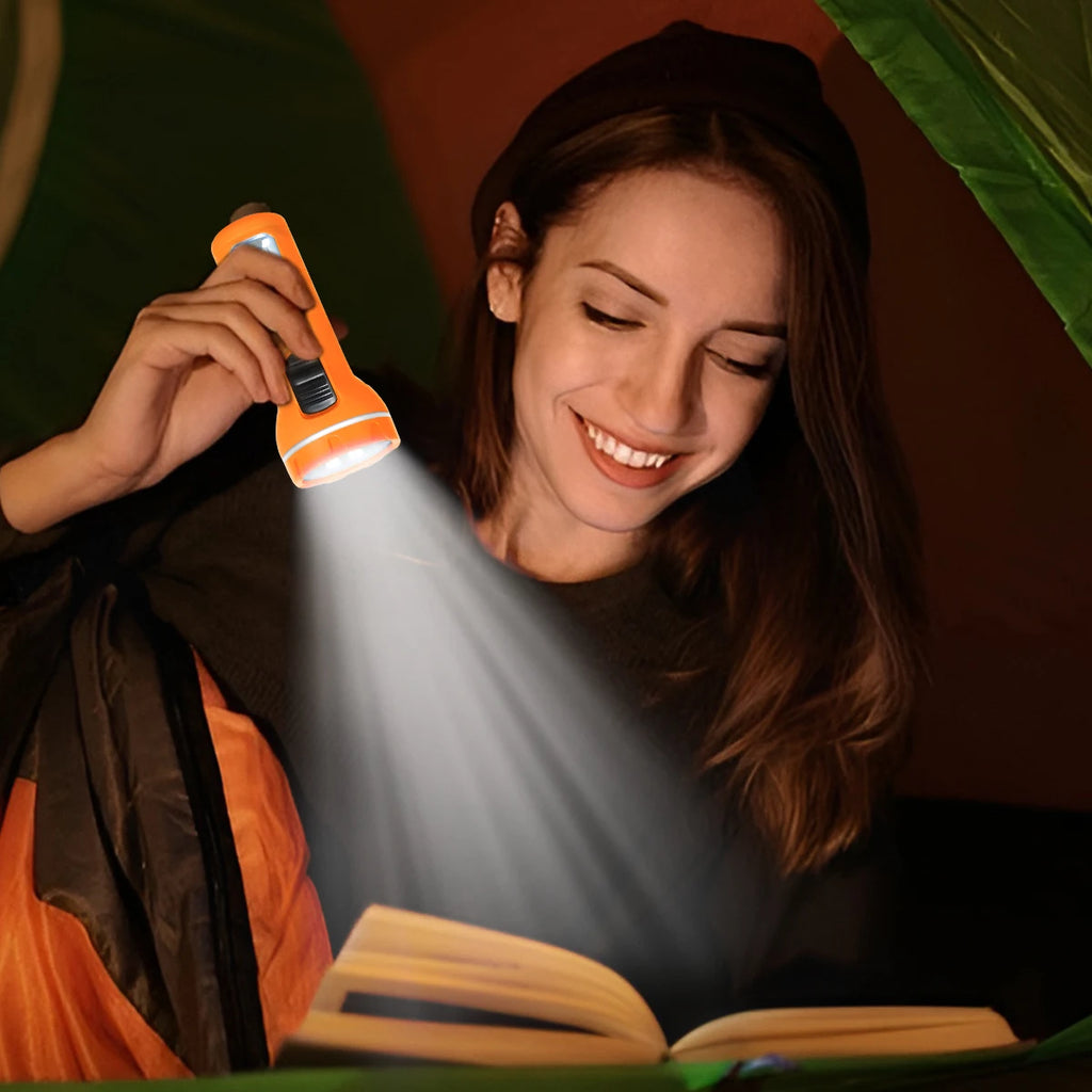 Outdoor Lighting Plastic Flashlight Indoor Lighting, LED Small Flashlight, 2-level Fixed Focus Mini Flashlight (without Battery)