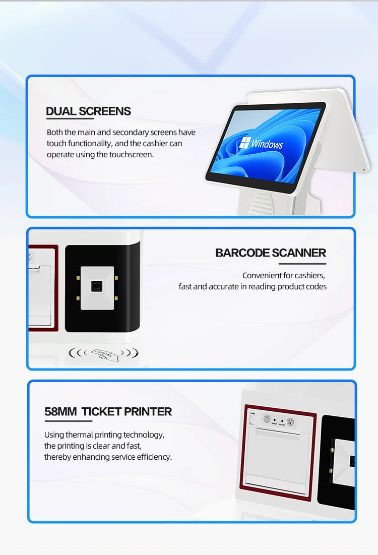 Flexy Retail POS Machine All-in-One Touch Screen Android/Linux System for Retail Businesses
