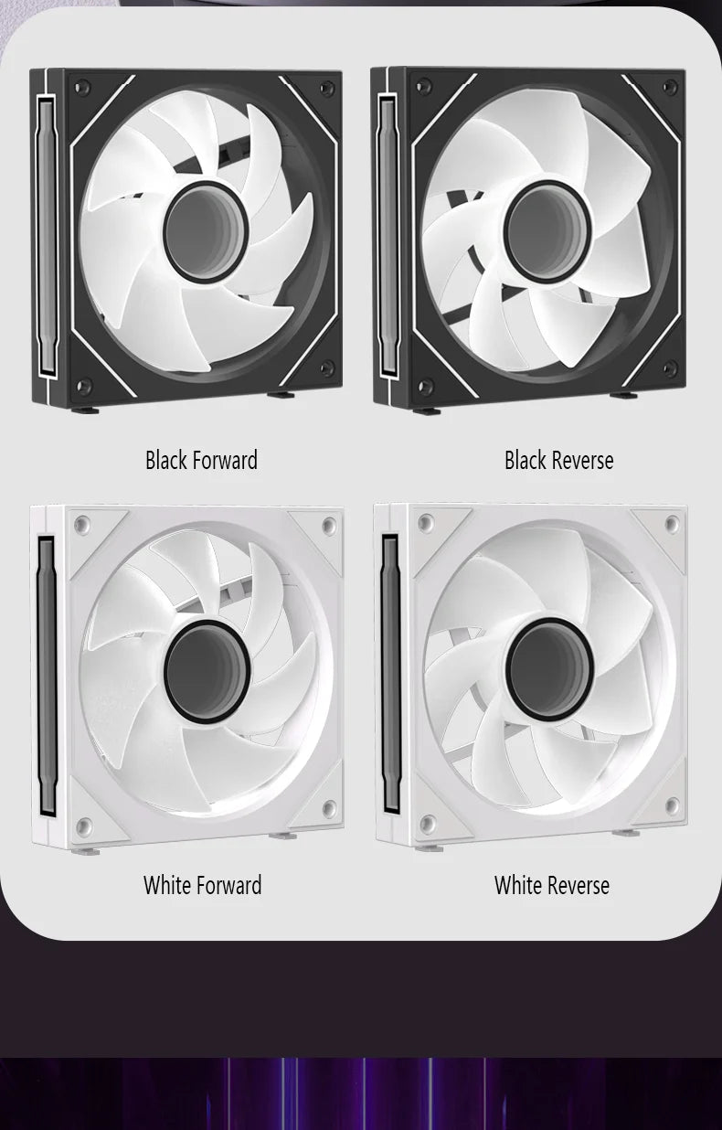 PC Case Fan 120mm ARGB Mirror Cycling Lighting Effect CPU Cooling Fan 4-Pin PWM 58.36CFM Fan for Computer Water Cooling