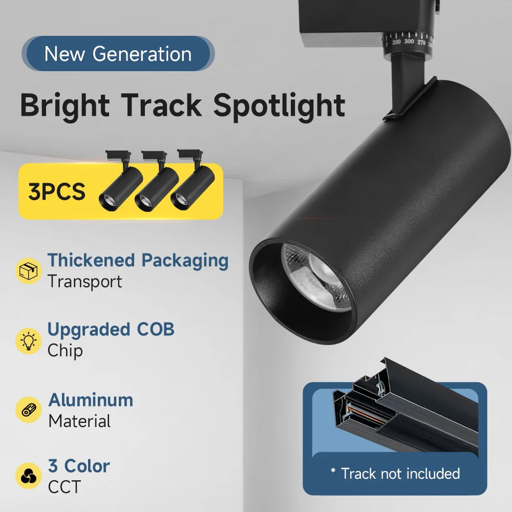 Bright Track Spotlight AC180-265V COB Ceiling Lighting Indor for Living Room Store Track Lights Set Rail Decor Led Track Lamp