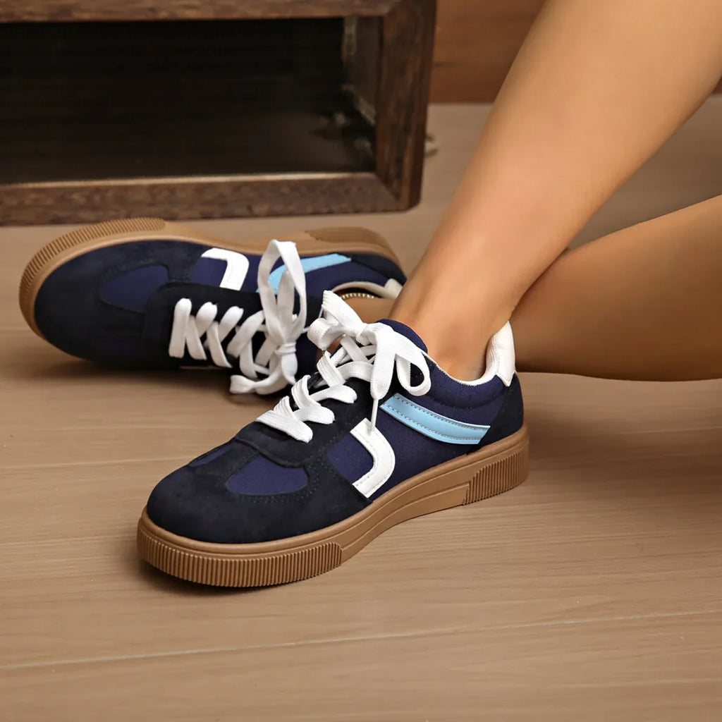 Women's Flat Bottom Sports Shoes Hot Sale Mixed Colors Spring Autumn New Style Sneakers Casual Leisure Student Flats Rubber Sole