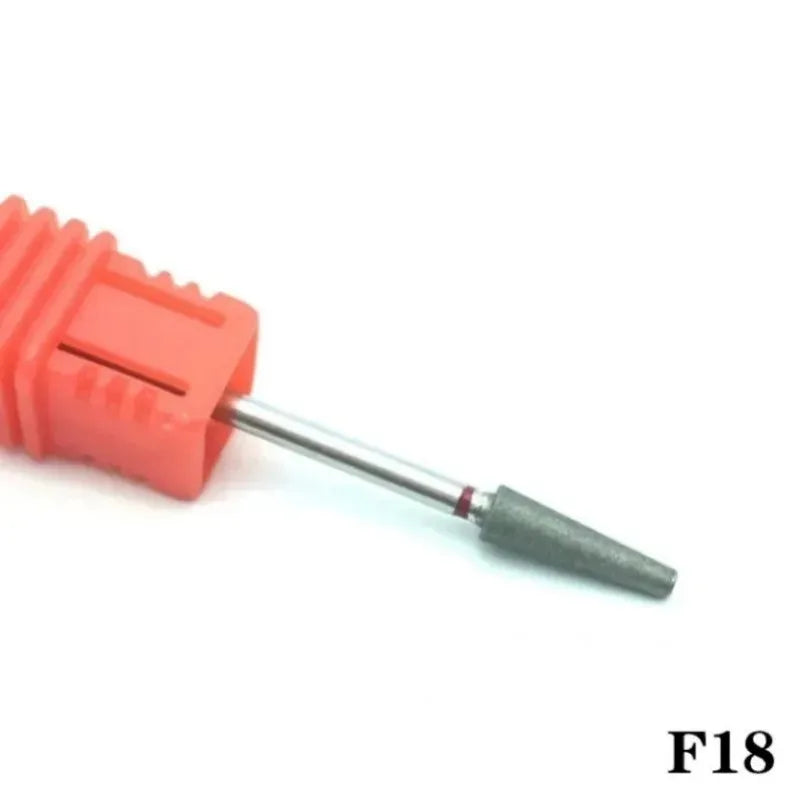 Flame Cone Cuticle Clean Nail Drill Bit 3/32'', Professional Safety Carbide Diamond Nail Bit Nail Cleaner for Cuticle Dead Skin