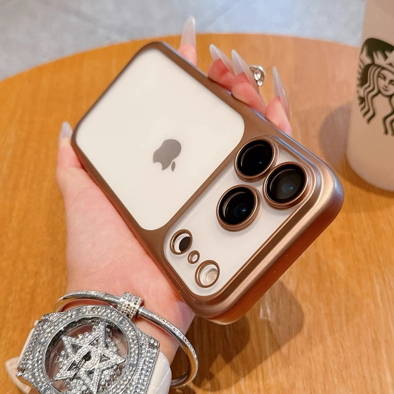 Luxury Soft Matte Phone Case For iPhone 11 12 13 14 15 16 17 18 Pro Max Plus Air Electroplating Silicone Bumper Back Cases Cover