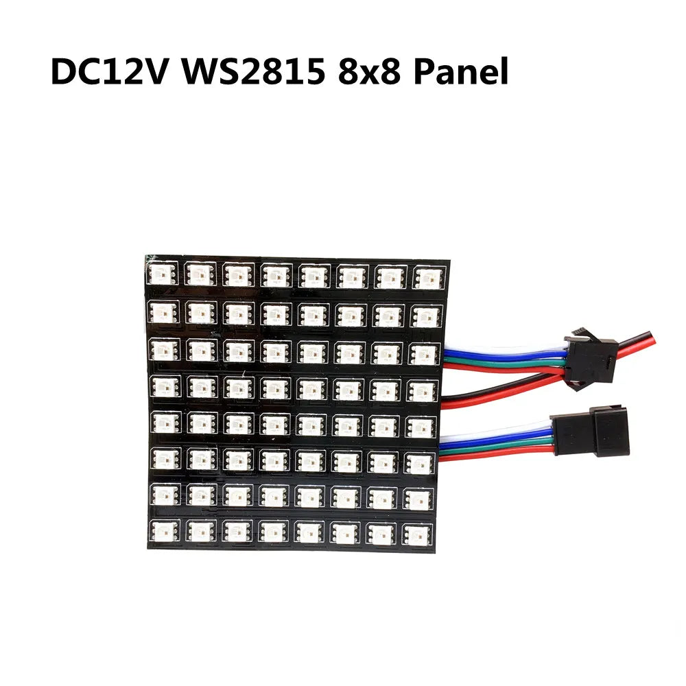 WS2815 Flexible LED Screen 8x8 8x32 16x16 Individually Addressable Digital  Panel Light 2815 SMD 5050 DIY Display DC12V