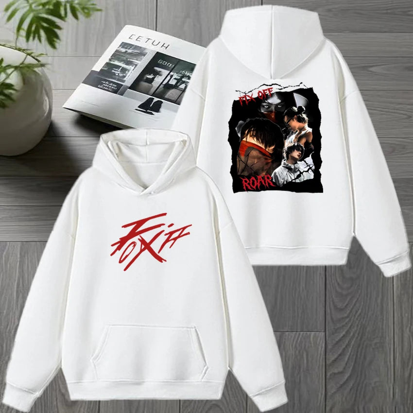 ATEEZ Mingi 2025 New Album Double Sided printed Sweatshirt Autumn Winter Men women Trend Y2k White Hoodie Unisex Fleece pullover